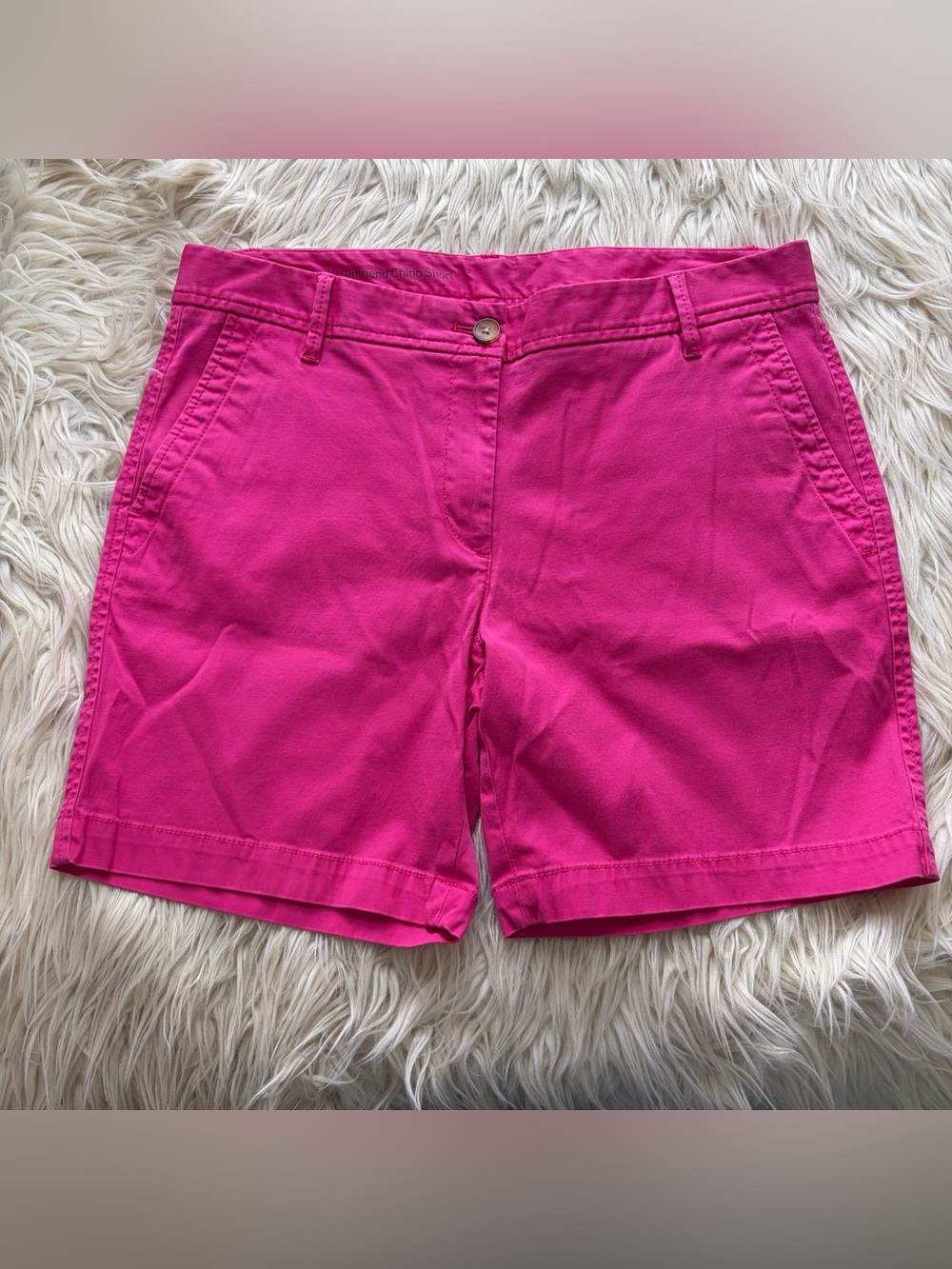 Talbots Girlfriend Chino Shorts Pink Women’s Size 6 Stretch Casual Cotton Blend